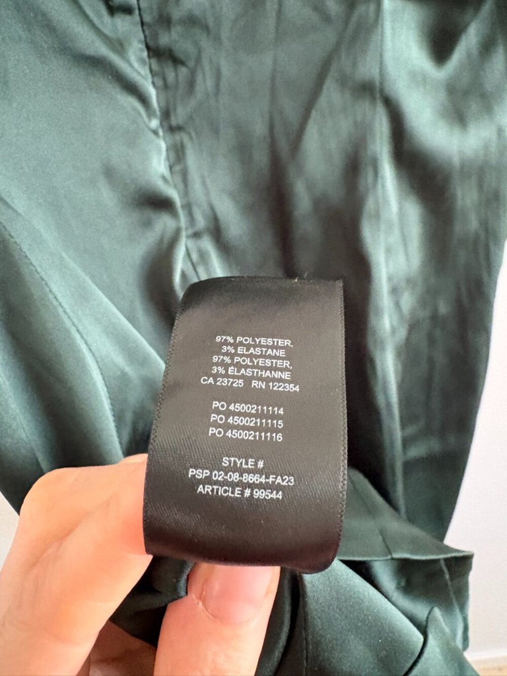 Aritzia Sunday Best Shimmer Satin Mini Dress Squareneck Dark Ivy Green Size 4 - Picture 6 of 6